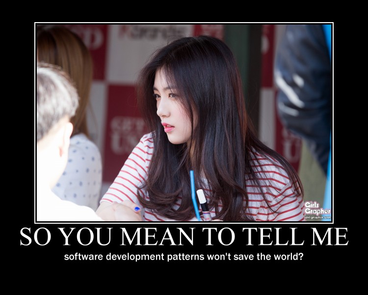 So you mean to tell me software patterns won't save the world?